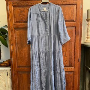 Chico's light blue prairie dress